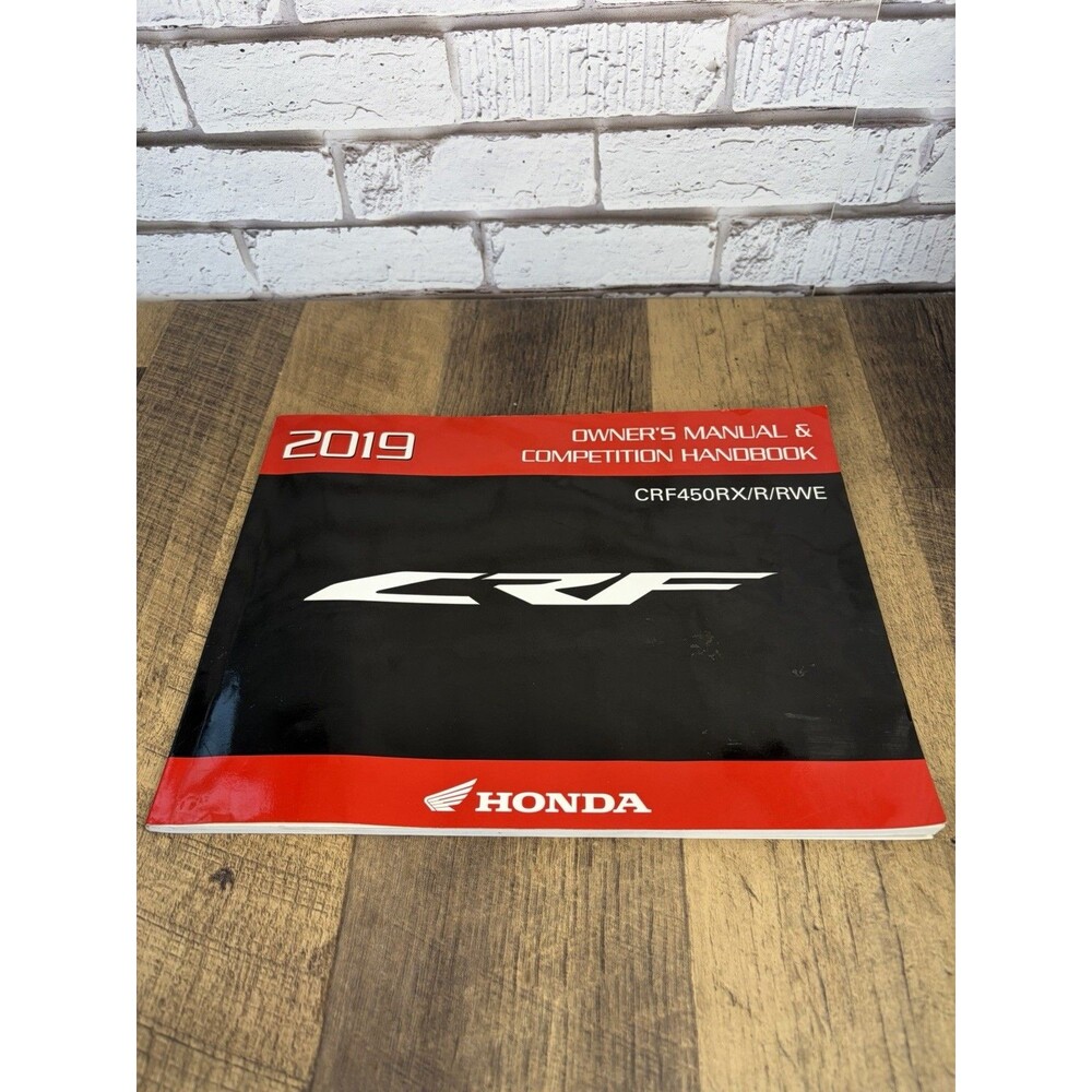 Honda OEM Owners Manual & Competition Handbook 2019 CRF450RX/R/RWE 31MKE620